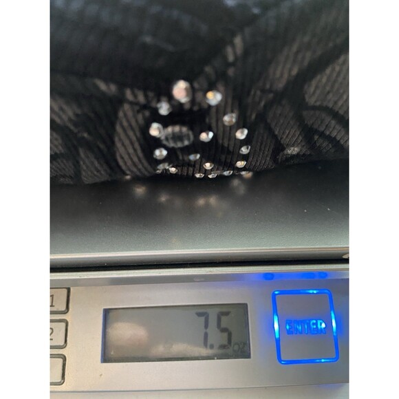 Vintage Y2K Gothic Fairy Grunge Cross Wings Graphic Bling Top Size XL Black Rib - Picture 11 of 11